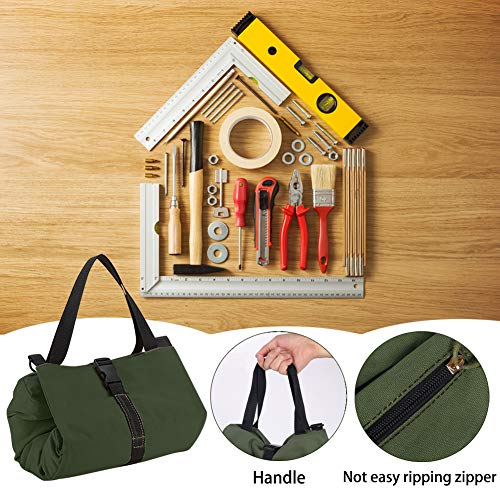 HRX Package Canvas Rollup Tool Pouches, Compact Roll Tool Bags with 5