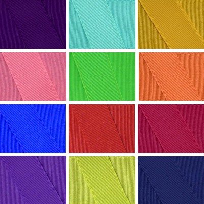 Grosgrain Ribbon Group 12 Rolls 3 Inch, 24 Yards + 4 Yards Grosgrain Prints