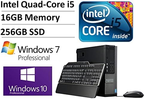 Flagship Dell Optiplex 9020 Small Form Factor Business Desktop - Intel Quad-Core i5-4590 up to 3.7GHz, 16GB DDR3, 256GB SSD, DVD±RW, 802.11bgn, USB 3.0, Keyboard/Mouse Included，Windows 7/10 Pro