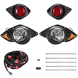 10L0L Golf Cart Complete Light KIT with LED Headlight Taillights Fits Yamaha G29 YDR Drive 2007