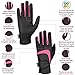 Mashfa Ladies Horse Riding Gloves Women Equestrian Outdoor Breathable Stretchable Riding Gloves 1 Year Warranty!! (Black, M)