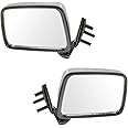 Driver & Passenger Side Mirror Set with Chrome Housing Compatible with 1986-1994 Nissan D21 1995-1997 Pickup NI1320109 NI1321109
