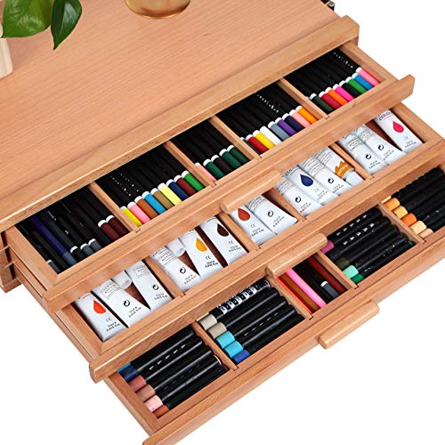 2 Portable+Wood+Artist+Supplies+Charcoals