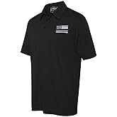 Polo - Embroidered Thin Blue Line American Flag