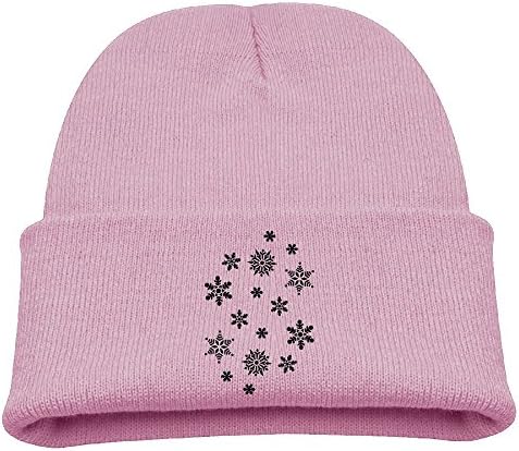 Engchengx Snowflakes Children's Knit Cap Pink