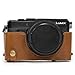 MegaGear Ever Ready Protective Leather Camera Case, Bag for Panasonic LUMIX LX100, DMC-LX100 Camera (Light Brown) (Model: MG663)