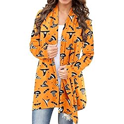 Pumpkin Sweater Womens Cardigan Black Summer