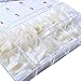 500Pcs Full Cover Natural False Nails Fake Tips With Box Artificial Fake Nails Art Acrylic Manicure Gel for Nail Salons DIY Nail Art