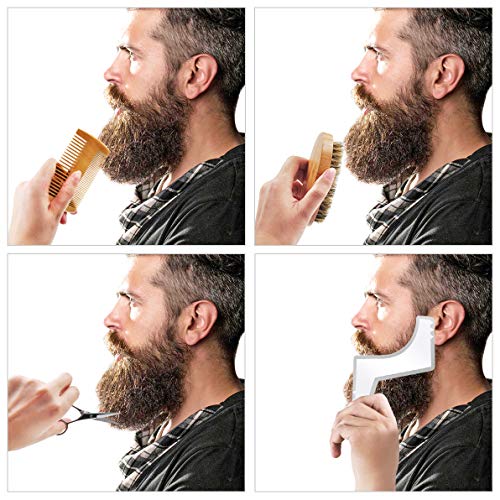XIKEZAN Beard Grooming Kit in METAL BOX w/Beard Shaping Tool,Beard Shampoo/Wash,Beard Conditioner Oil,Beard Balm,Brush,Comb,Scissor,Beard Growth Care Accessories,Unique Boyfriend Gifts for Men