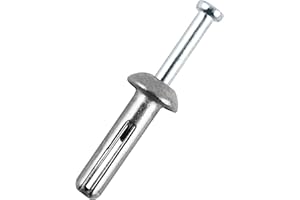 ALLOYPRO 1/4" x 1"Hammer Drive Nail-in Anchors 50 Pack – Cement Wall Anchors for Concrete Brick Block – Zinc Plated Masonry Fasteners for Electrical Boxes, Brackets, Frames