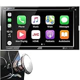 JVC Double DIN Bluetooth in-Dash DVD/CD/AM/FM Car Stereo Receiver w/ 6.8" Touchscreen LCD Display, Apple Car Play, Android Auto