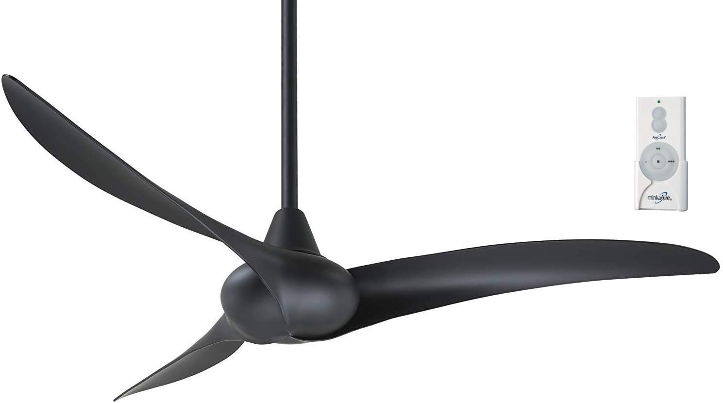 Minka-Aire F843-CL, Wave, 52" Ceiling Fan with Remote Control, Coal Black