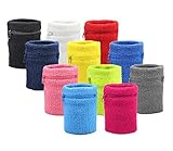 HOTER Sports Thick Solid Color Wristband with Zipper / Wrist Wallet, 1PC/2PCS PACK