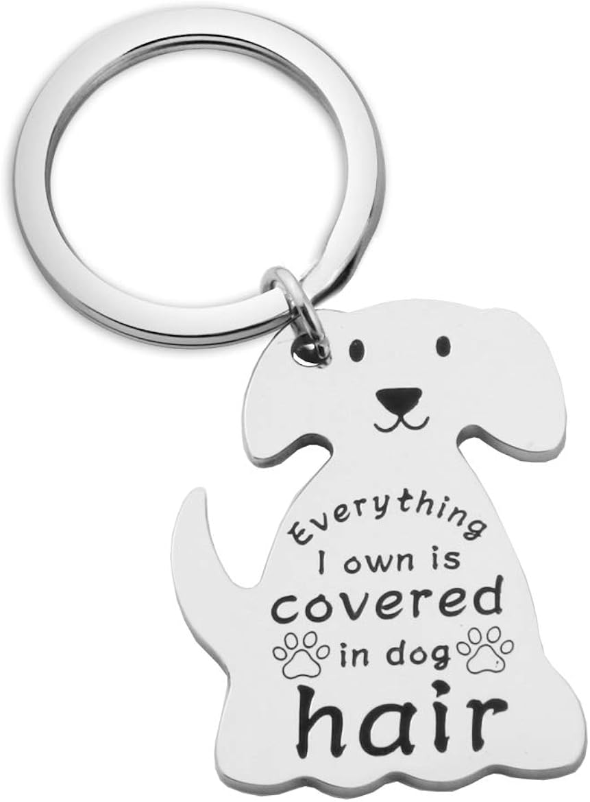 Dog Shaped Keychain Everything I Own is Covered in Dog Hair (Keychain