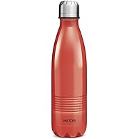 Milton Duo DLX 350 Thermosteel 24 Hours Hot and Cold Water Bottle, 350 ml, Red