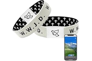 Zehiseta Bible Verse Bracelets With NFC, Christian Daily Bible Verse Bracelet, Inspirational Bible Verse With NFC Music, Wearable Bible Bracelet Christian Wristbands Bible Gifts For Men Women