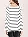 Oyanus Womens Stripe Long Sleeve Black and White Loose Casual Blouse Tshirt Tops