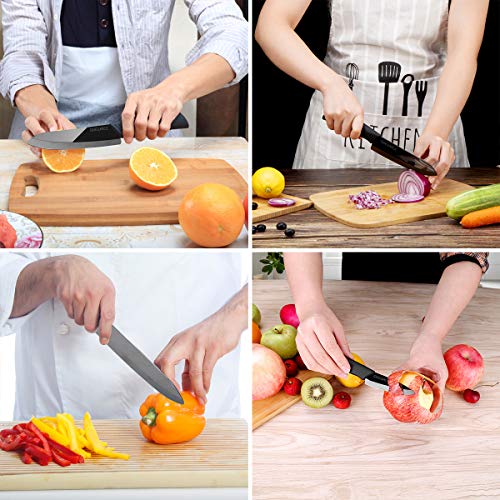 Ceramic Knife Set, Kitchen Knife with Sheath Covers, Very Sharp Kitchen