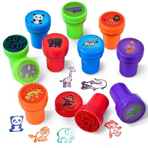 10pcs-wild Animals Cartoon Stamp