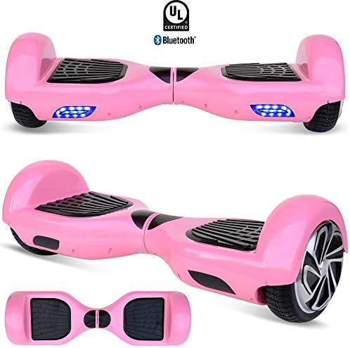 6.5" HoverBoard Electric Scooter Smart Self-Balancing Wheels Hover Board With Built-in Bluetooth Speaker UL2272 Certified (Pink)