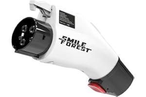 SMILE FOREST 2025 Upgraded Tesla to J1772 Adapter[Only to J1772],Max 60A 250V Converter Compatible with Tesla Wall/Mobile/Destination Chargers,Tesla Charger Adapter with Press-Safety-Lock,White