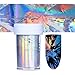 CoulorButtons 4100cm Laser Irregular Fireworks Holographic Rainbow Nail Foils Manicure Nail Art Transfer Sticker