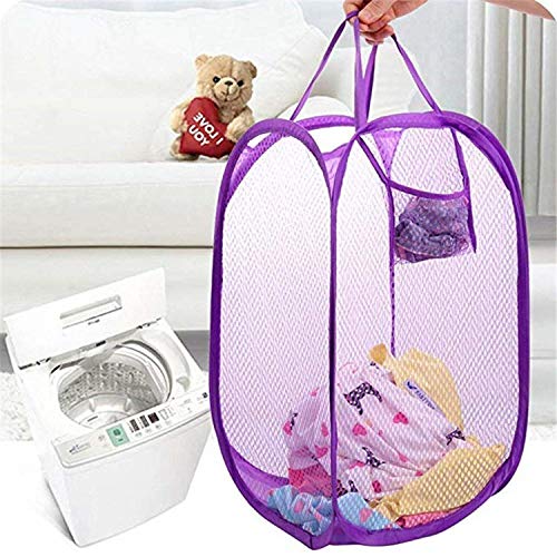 New Pop Up Mesh Washing Laundry Basket,Foldable Hamper Bag,Mesh Popup Laundry Hamper Bags - Thumbnail 4