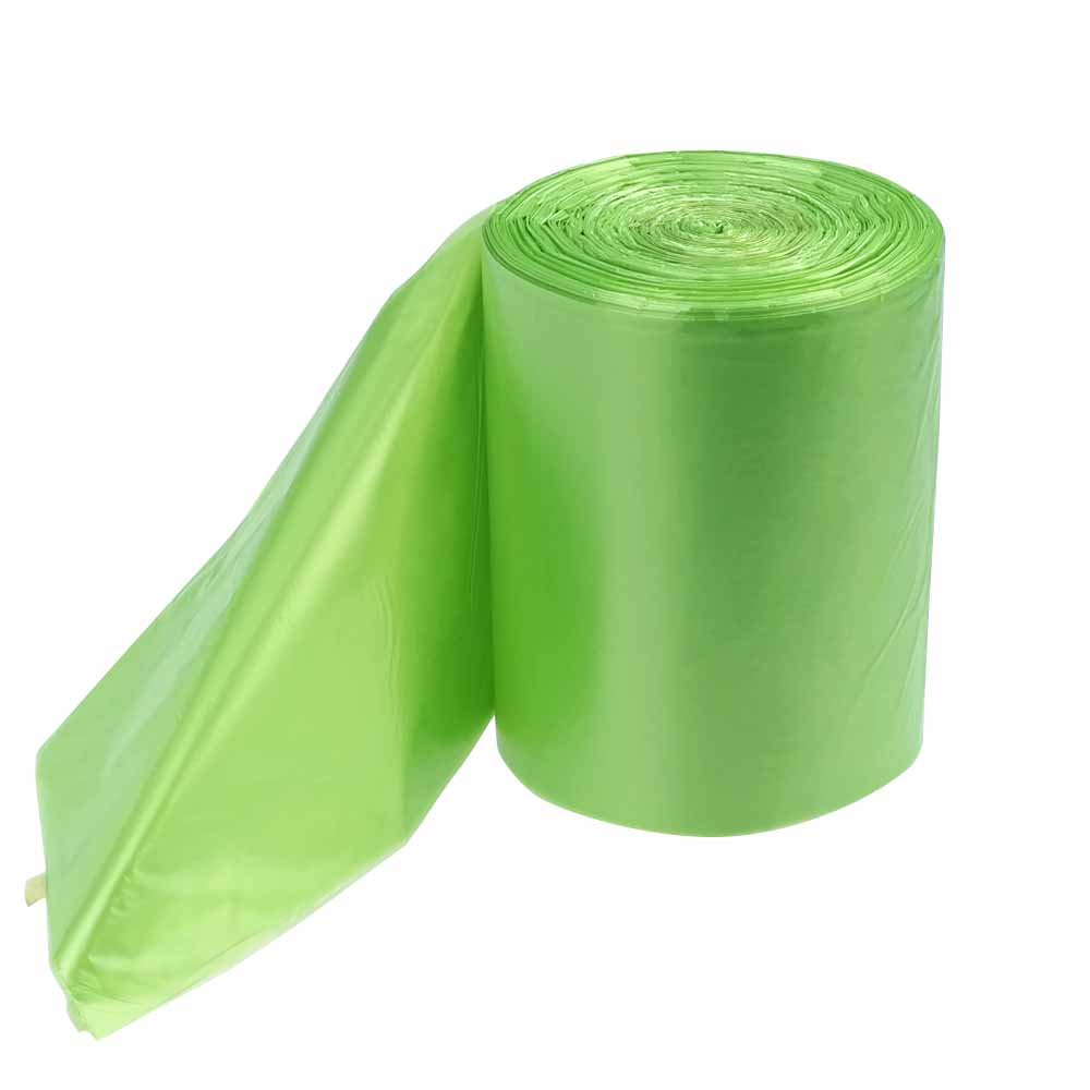 Annkky 10 Liter Bin Liner Small, Green Trash Bag, 125 Bags, Plastic Bin Bags