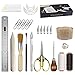 JOFAMY 19 PCS Book Binding Tools, Bookbinding Starter Hand Tools,with Spring Divider,Real Bone Folder,Wax Thread,Glue Brush,Basic Tools for Handmad DIY Book/Journal