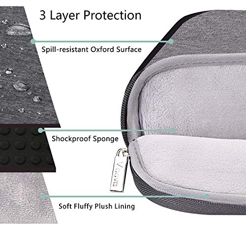 V Voova Shoulder Bag for Laptop 17 17.3 Inch Slim Waterproof Notebook Carrying Briefcase Compatible with MacBook Pro 17" HP/Dell/Lenovo/ASUS/Acer Computer/Ipad,Grey