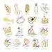 35 Pcs VSCO Stickers for Water Bottles and Laptop, Hiseanllo Cute Variety of Stickers Pack, Big Waterproof Decals for Tumbler Mug Luggage Travel - Suitable for Kids Teens Girls Women(Yellow)