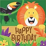 Jungle Safari Happy Birthday Napkins, 48 ct