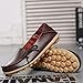 CIOR Women's Genuine Leather Loafers Casual Moccasin Driving Shoes Indoor Flat Slip-on Slippers,M911,Brown,41