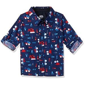 Amazon Brand – Jam & Honey Baby-Boy’s Regular Fit Full Sleeve Button Down Shirt