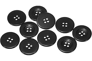 HARFINGTON 10pcs 48L Sewing Buttons 1-1/4"(30mm) Resin Round Flat 4-Hole Craft Replacement Buttons for Coats Sewing Clothing 