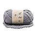 preliked Hand-Knit Woven Thread Thick Basket Blanket Braided DIY Crochet Cloth Fancy Yarn (Grey)