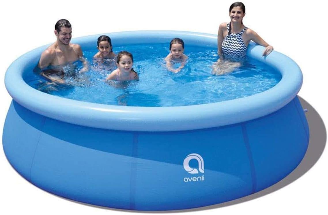 Family Inflatable Swimming Pool,Inflatable Kiddie Pools,Inflatable Top Ring Swimming Pools, Adults Pools Inflatable Outdoor Garden Waters Sports Game Easy Set Durable (10ft x 30in, Sapphire): Garden & Outdoor