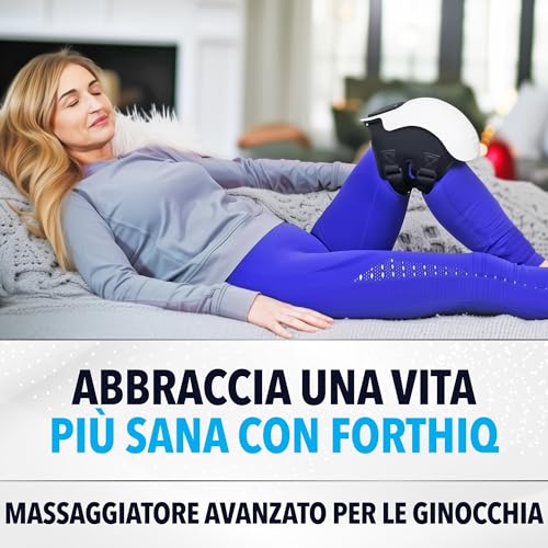 FORTHiQ Wireless Knee Massager - Joint Pain Relief - Infrared Laser Technology - Therapeutic Vibration for Arthritis, Swelling, Strained Ligaments and Injuries
