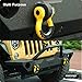 oEdRo D Ring Shackles (2pc) Shackle 4.75 Ton (9500 Lbs) Capacity with 7/8'' Pin, Heavy Duty Off Road Recovery Yellow Shackle with Black Isolator for Vehicle Recovery, Towing, Stump Removal