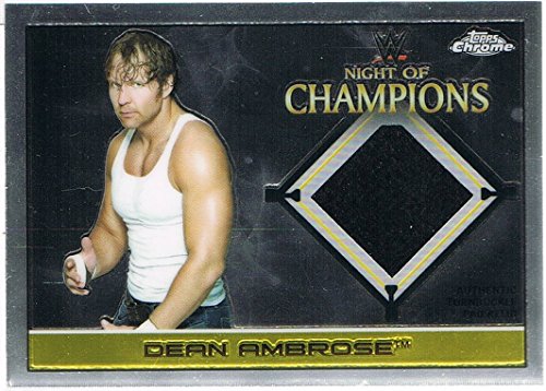 2015 Topps Chrome WWE Night of Champions Turnbuckle Relics #DA Dean Ambrose #d 16/33