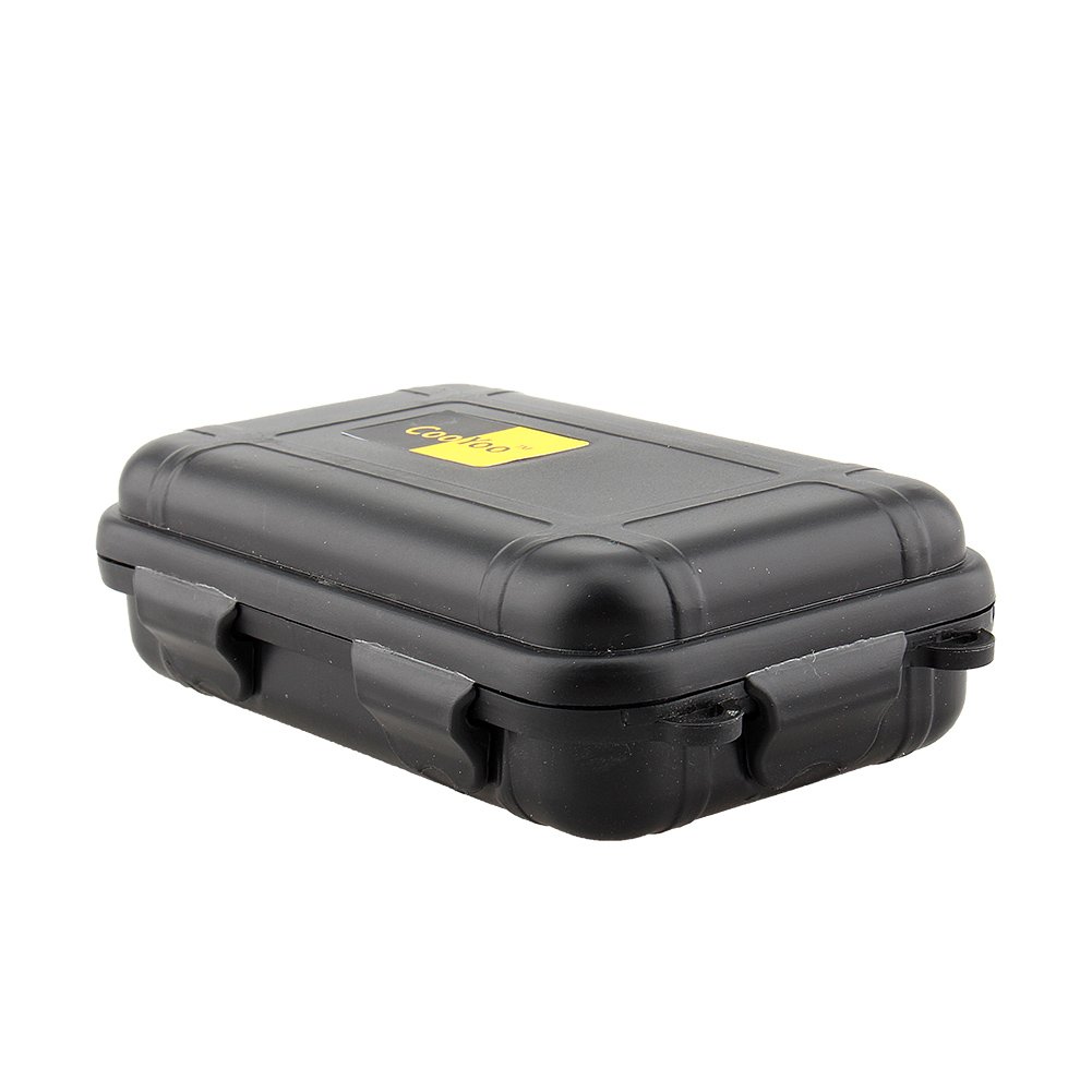 Alomejor Survivor Dry Box Outdoor Waterproof Shockproof Airtight Survival Box Storage Container Case Carry Box Black