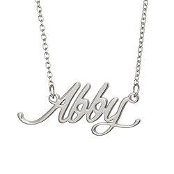 Aoloshow Stainless Steel Abby Name Necklace Initial