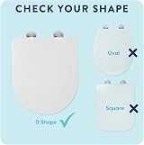 Croydex Levico Flexi-Fix D Shape Toilet Seat Soft Close Teak view 12