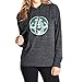 Tough Cookie's Women's Triblend Starbucks Parody Muscle Girl Print Hoodie (Medium, Charcoal)