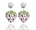 Fashion Double Sided Earrings for Women Trendy Rhinestone Crystal Stud Earrings (Style 1)