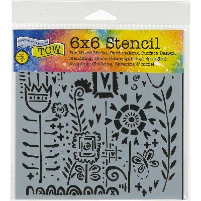 Crafter’s Workshop Template 6″X6″-Joyful Flowers