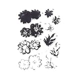 DECORA 1 Piece Color Layering Flower Clear Rubber Stamp for Scrapbooking and Cards Decoration.