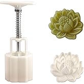 Cute Shaped DIY Mooncake Molds,Mooncake Mold Thickness Adjustable,Hand Press Cookie Dessert stamp Pastry Decoration Tool (1 lotus flower)