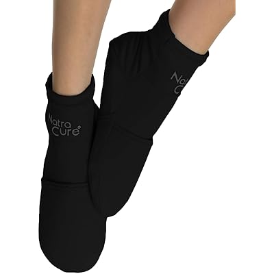 NatraCure Cold Therapy Socks - Gel Ice Treatment for feet, Heels, Swelling, Arch Pain - (Size: Large)