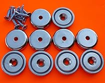 10Pc Super Strong 90 lbs Neodymium Cup Magnet 1.26